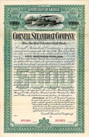 Cornell Steamboat Co. - $5,000 Bond